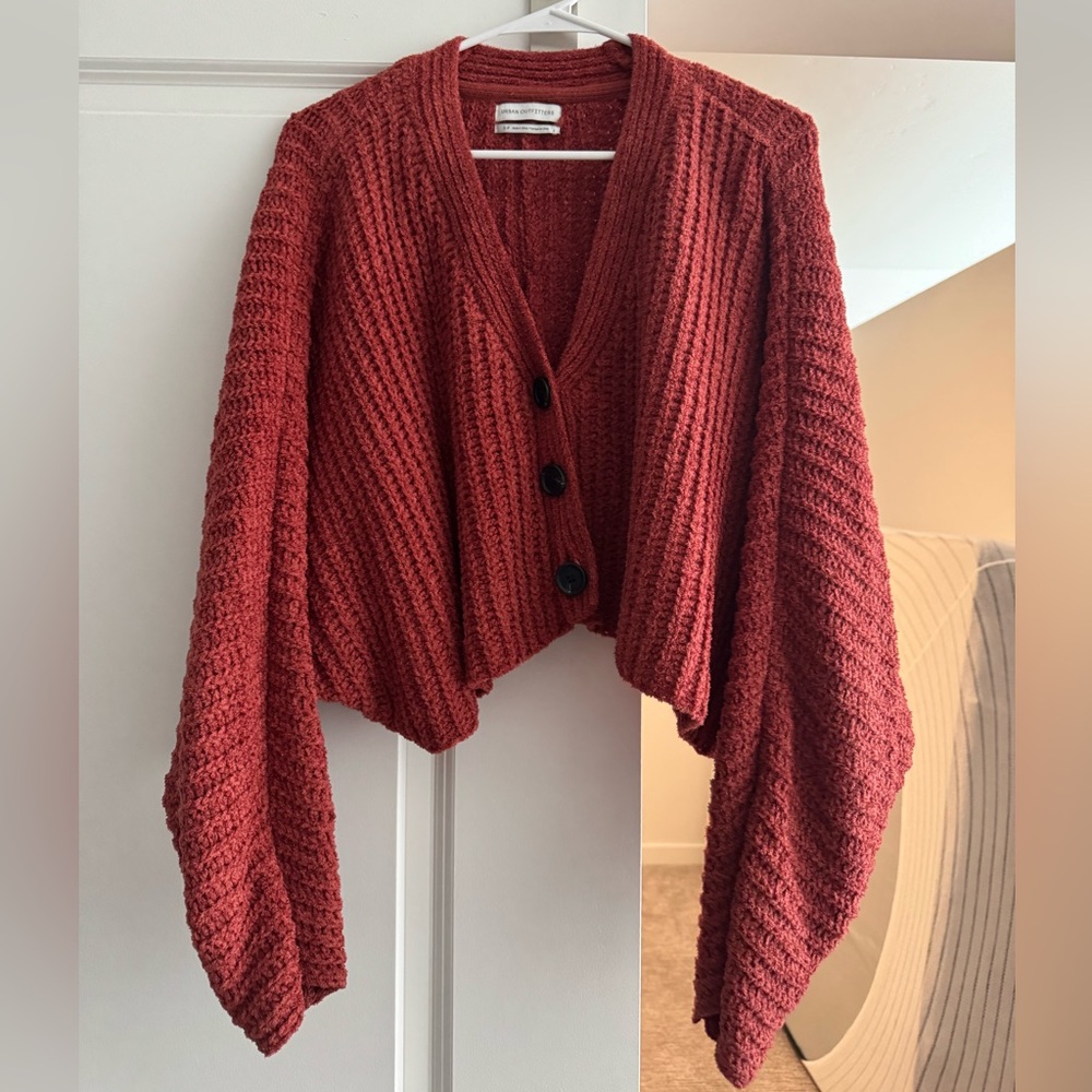 Urban Outfitters Red Cropped Sweater
